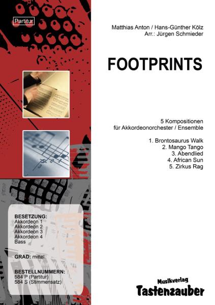 Footprints, Matthias Anton, Hans-Günther Kölz, Jürgen Schmieder, Akkordeonorchester, Akkordeonensemble, mittelschwer, Akkordeon plus, Melodieinstrument, in C, in Bb, in Eb, Solostimme, Bläser-Solo