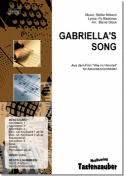 Gabriella's Song, Stefan Nilsson, Py Bäckman, Bernd Glück, Filmmusik, "Wie im Himmel", Akkordeon-Orchester, mittelschwer, Soundtrack, Akkordeon Noten