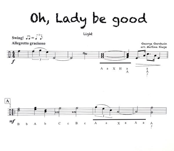 George Gershwin für Steirische Harmonika - Summertime, Martina Kluge, Steirische Harmonika, Griffschrift, Spielheft, Soloband, leicht-mittelschwer, ​Harmonika Noten, Beispielseite