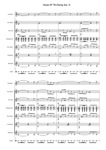 Gitarren-Combo, Thommy Reeg, Gitarren-Band, Gitarren-Combo, spielen in der Gruppe, Spielheft, Evergreens, Topsongs, leicht, Gitarren Noten, einfache Spielstücke, Gitarre spielen lernen, Beispielseite