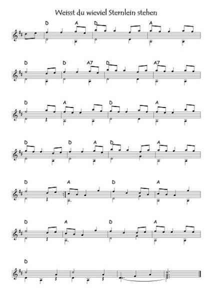Guitars Patchwork, Gottfried Hummel, Gitarre, zweistimmig, Spielheft, diverse Genres, Folksongs, Rock, Pop, Volkslieder, Klassik, Traditionals, Evergreens, leicht-mittelschwer, Gitarren Noten, 25 Spielstücke, Gitarre spielen lernen, Probeseite