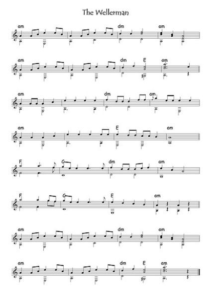 Guitars Patchwork, Gottfried Hummel, Gitarre, zweistimmig, Spielheft, diverse Genres, Folksongs, Rock, Pop, Volkslieder, Klassik, Traditionals, Evergreens, leicht-mittelschwer, Gitarren Noten, 25 Spielstücke, Gitarre spielen lernen, Beispielseite