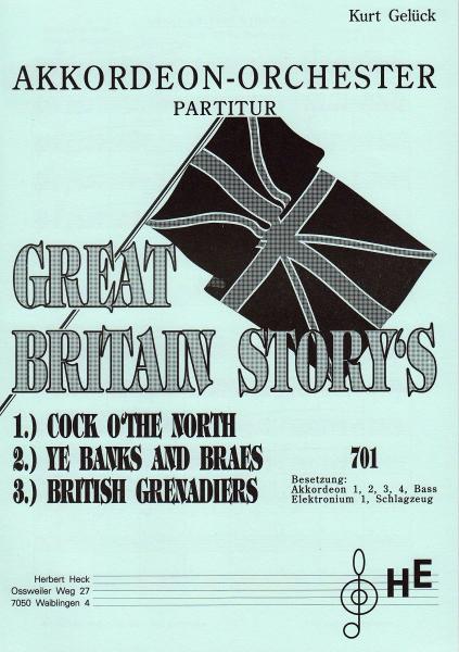 Great Britain Stories, Kurt Gelück, Mittelstufe, Akkordeonorchester, mittelschwer, Suite in 3 Sätzen, Originalkomposition, Wertungsstück, Wettbewerbsliteratur, Akkordeon Noten, Originalmusik