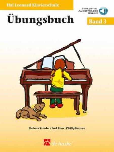 Hal Leonard Klavierschule - Übungsbuch 3, Barbara Kreader, Fred Kern, Philip Keveren, Mona Rejino, Klavier, Online-Audio zum Mitspielen, Schulwerk, Lehrwerk, Einstieg ins Klavierspiel, sehr leicht, Klavier spielen lernen, Klavier Noten, Cover