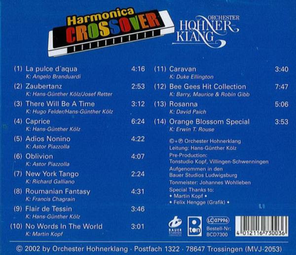 Harmonica Crossover, Hans-Günther Kölz, Orchester Hohnerklang Trossingen, Bauer Studios Ludwigsburg, Label Chaos, Rock, Pop, Classics, Folk, Tango