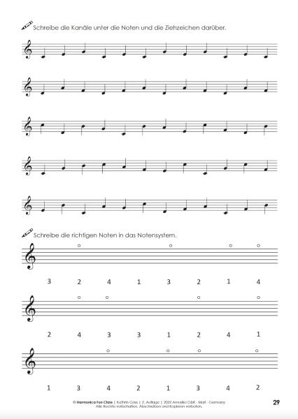 Harmonica-Fun-Class, Kathrin Gass, diatonische Mundharmonika, Melody Star, Schulwerk, Lehrwerk, Mundharmonikaschule, mit Online-Material, sehr leicht, Mundharmonika Noten, Mundharmonika spielen lernen, Anfänger, für Kinder, Klassenmusizieren, Demoseite