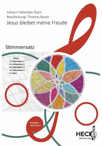 Jesus bleibet meine Freude, Johann Sebastian Bach, Thomas Bauer, Akkordeon-Ensemble, Akkordeon-Orchester, MIII, mittelschwer, Akkordeon Noten