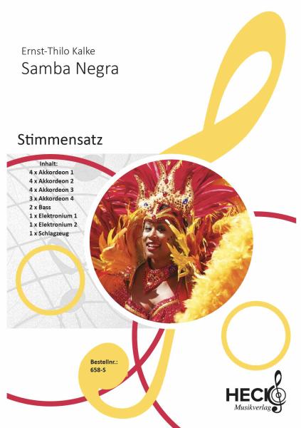 Samba Negra, Ernst-Thilo Kalke, Akkordeonorchester, Originalkomposition, mittelschwer, Akkordeon Noten, Originalmusik