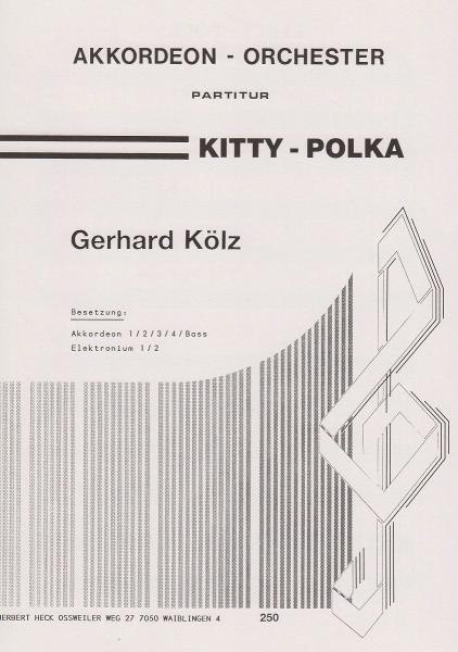 Kitty-Polka, Gerhard Kölz, Spielstück für Akkordeonorchester, Schülerorchester, sehr leicht, Anfänger, Akkordeon Noten, erste Orchesterstücke