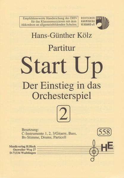 Start Up 2, Hans-Günther Kölz, Akkordeonorchester, Wertungsstück, Wettbewerbsliteratur, Elementarstufe, leicht, Schülerorchester, Akkordeon Noten, erste Orchesterstücke
