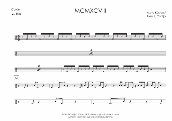 iPlay Cajón Vol. I, Prof. José J. Cortijo, Marc Küsters, Lehr- und Schulungsmaterial für Cajón auf CD-Rom, 11 Playalongs, ausdruckbare Noten, vollständig transkribierte Cajón-Soli, verschiedene Genres, Level 2-5, Cajon Noten
