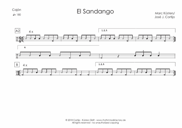 iPlay Cajón Vol. I, Prof. José J. Cortijo, Marc Küsters, Lehr- und Schulungsmaterial für Cajón auf CD-Rom, 11 Playalongs, ausdruckbare Noten, vollständig transkribierte Cajón-Soli, verschiedene Genres, Level 2-5, Cajon Noten, Einblick