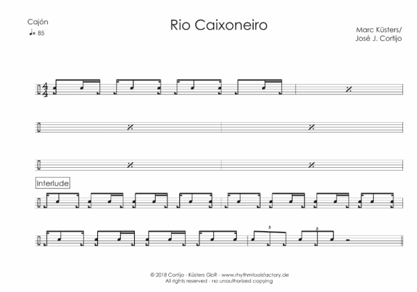 iPlay Cajón Vol. I, Prof. José J. Cortijo, Marc Küsters, Lehr- und Schulungsmaterial für Cajón auf CD-Rom, 11 Playalongs, ausdruckbare Noten, vollständig transkribierte Cajón-Soli, verschiedene Genres, Level 2-5, Cajon Noten, Demoseite