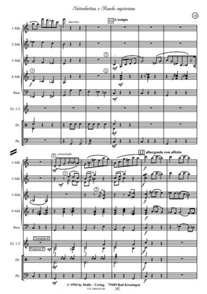 Introduction e Rondo capriccioso, Werner Heetfeld, Akkordeon-Orchester, Originalkomposition, Konzertstück, Wettbewerbsstück, Wettbewerbsliteratur, Wertungsstück, anspruchsvoll, schwer, Oberstufe, Akkordeon Noten, Originalmusik, Demoseite