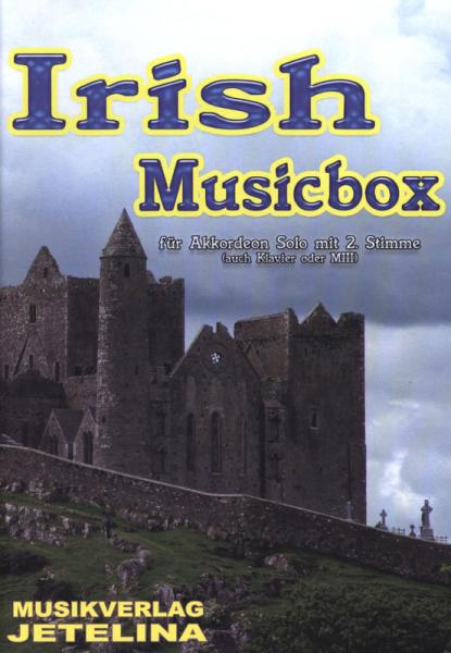 Irish Musicbox, Geoffrey D. Barlow, Akkordeon Solo, MII, MIII, Klavier, Keyboard, mit 2. Stimme, Spielheft, Soloband, Irland, Folkmusic, Traditionals, leicht-mittelschwer, Akkordeon Noten