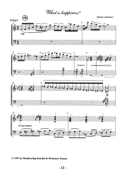 Perché domani?, Michael Außerbauer, Solo, Akkordeon, Akkordeon-Solo, Musiknoten für Akkordeon, Melodiebass MIII, mittelschwer-schwer, Originalkomposition