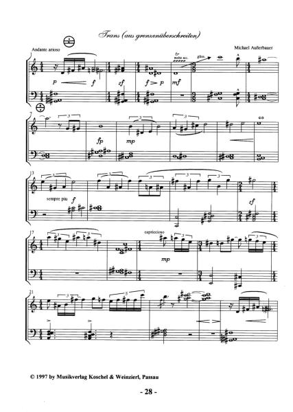 Perché domani?, Michael Außerbauer, Solo, Akkordeon, Akkordeon-Solo, Musiknoten für Akkordeon, Melodiebass MIII, mittelschwer-schwer, Originalkomposition