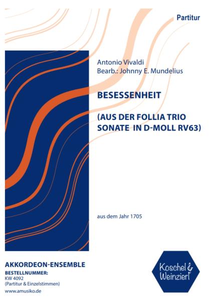 Besessenheit, Antonio Vivaldi, Johnny E. Mundelius, Akkordeon-Ensemble, Akkordeon-Quintett, mittelschwer bis schwer, Akkordeon Noten, Cover