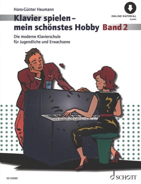 Klavierspielen - mein schönstes Hobby Band 2, Hans-Günter Heumann, Schulwerk für Klavier, Klavierschule, Klavierspielen lernen, ​mit Online-Material, für Jugendliche und Erwachsene, leicht-mittelschwer, Klavier Noten, Klavierunterricht, Cover