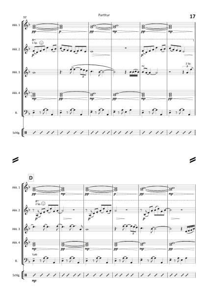 Just One More Dance, Christian Forshaw, Akkordeon-Orchester, irische Folksweise, Tango, Auftragskomposition, Originalkomposition, Originalmusik, mittelschwer, Akkordeon Noten, Einblick in die Noten