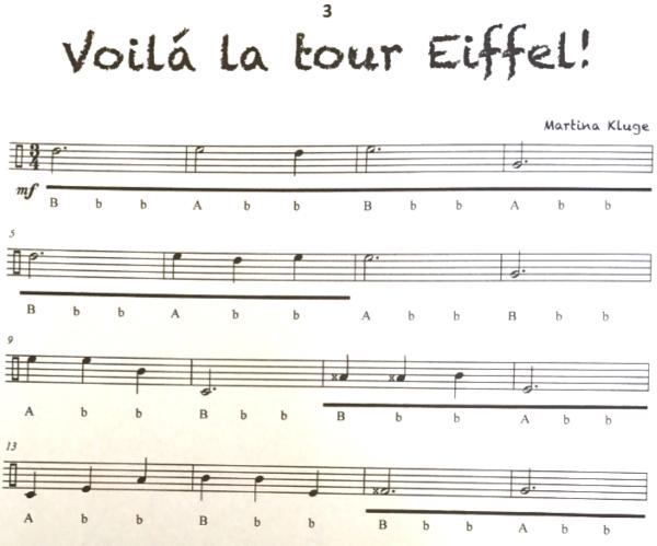 Musette für Steirische Harmonika - Une visite à Paris, Martina Kluge, Steirische Harmonika, Griffschrift, Spielheft, Soloband, leicht-mittelschwer, ​inkl. Audio-Aufnahmen, Musette-Kompositionen, Originalkompositionen, Harmonika Noten, Probeseite