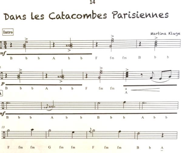 Musette für Steirische Harmonika - Une visite à Paris, Martina Kluge, Steirische Harmonika, Griffschrift, Spielheft, Soloband, leicht-mittelschwer, ​inkl. Audio-Aufnahmen, Musette-Kompositionen, Originalkompositionen, Harmonika Noten, Blick ins Heft