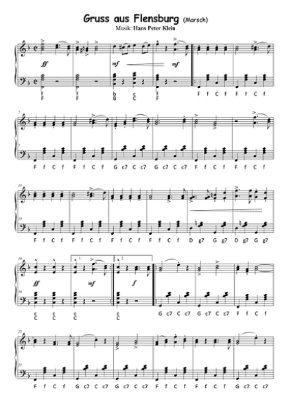 Musik, Musik - das neue Marsch-Album, Probeseite, Gottfried Hummel, Akkordeon-Solo, Standardbass MII, Marschmusik, Spielheft, Soloband, mittelschwer, Akkordeon Noten