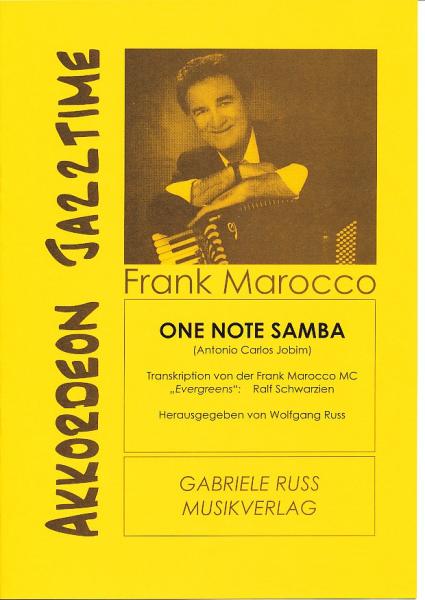 One Note Samba, Antonio Carlos Jobim, Ralf Schwarzien, Akkordeon Solo, ​Standardbass MII, Jazz Standard, Frank Marocco, Akkordeon Jazztime, Jazzakkordeon, schwer-sehr schwer, Akkordeon Noten