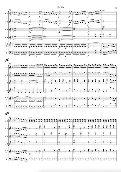 Ouvertüre zu "Die Hochzeit des Figaro", Wolfgang Amadeus Mozart, Stefan Hippe, Akkordeon-Ensemble, Akkordeon-Orchester, Oper, Zugabe, Eröffnungsstück, Konzertstück, (mittelschwer-) schwer, Akkordeon Noten, Probeseite