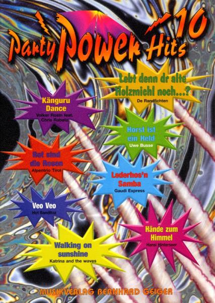 Party Power Hits 10, Songbook, Akkordeon-Solo, Standardbass MII, Klavier, Keyboard, Gitarre, Gesang, Partysongs, Partyhits, Fetenhits, Partykracher, Spielheft, Soloband, mittelschwer, mit Liedtexten, mit 2 Bläserstimmen erhältlich, Akkordeon Noten, U-Muck