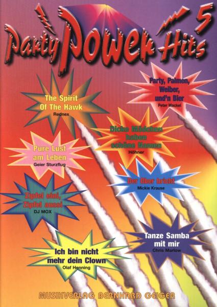 Party Power Hits 5, Songbook, Akkordeon-Solo, Standardbass MII, Klavier, Keyboard, Gitarre, Gesang, Partysongs, Partyhits, Fetenhits, Partykracher, Spielheft, Soloband, mittelschwer, mit Liedtexten, mit 2 Bläserstimmen erhältlich, Akkordeon Noten, Cover