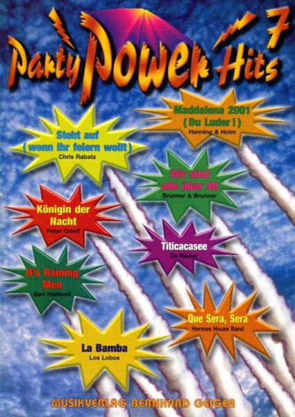 Party Power Hits 7, Songbook, Akkordeon-Solo, Standardbass MII, Klavier, Keyboard, Gitarre, Gesang, Partysongs, Partyhits, Fetenhits, Partykracher, Spielheft, Soloband, mittelschwer, mit Liedtexten, mit 2 Bläserstimmen erhältlich, Akkordeon Noten, U-Mucke