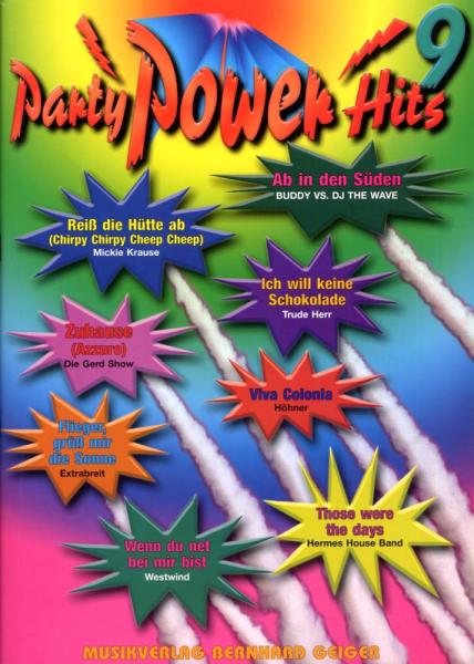 Party Power Hits 9, Songbook, Akkordeon-Solo, Standardbass MII, Klavier, Keyboard, Gitarre, Gesang, Partysongs, Partyhits, Fetenhits, Partykracher, Spielheft, Soloband, mittelschwer, mit Liedtexten, mit 2 Bläserstimmen erhältlich, Akkordeon Noten, U-Mucke