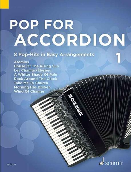 Pop for Accordion 1, Manfred Kaierle, Akkordeon-Solo, Standardbass MII, Spielheft, Soloband, Chart Hits, Pop Classics, Evergreens, sehr leicht-leicht, Anfänger, Akkordeon spielen lernen, Akkordeon Noten, Cover