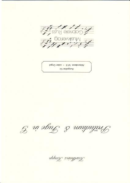 Präludium und Fuge in G, Karlheinz Krupp, Akkordeon-Solo, Melodiebass MIII, Orgel, Originalmusik, mittelschwer, Akkordeon Noten