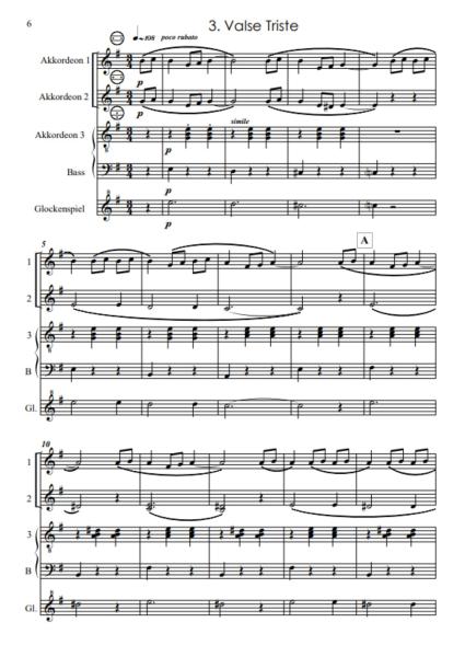 Kleine Ballett-Suite, Wolfgang Ruß, Akkordeon-Orchester, Akkordeon-Ensemble, kleine Besetzung, Quartett, Spielgruppe, Suite in 4 Sätzen, leicht, ideal für den Unterricht, Originalkomposition, Originalmusik, Akkordeon Noten, Ansichtsseite
