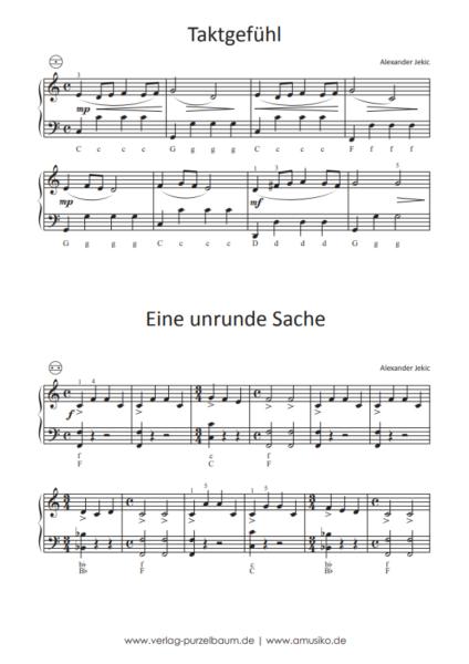 Akkordeon Rhythmix 1, Alexander Jekic, Akkordeon-Solo, Standardbass MII, Spielheft, Begleitheft, Soloband, sehr leicht, Anfänger, Unterricht, Konzerte, Vorspiele, Wettbewerbe, Wertungsspiele, Akkordeon Noten, Notenbeispiel