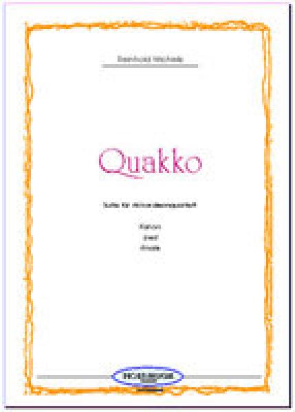 Quakko, Reinhold Michelis, Akkordeon-Quartett, Suite in 3 Sätzen, dreisätzig, Wiener Klassik, Konzertstück, Wettbewerbsstück, Wertungsspiele, Originalkomposition, mittelschwer, Akkordeon Noten, Originalmusik, Cover