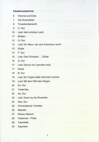 Übungsheft D1 für Querflöte, Siegfried Pfeifer, Prüfungsvorbereitung, D-Lehrgang, Tonleitern, Dreiklänge, Einzelunterricht, Gruppenunterricht, Spielstücke, Vortragsstücke, leicht, Musiktheorie, praxisorientiert, Querflöten Noten, Inhaltsverzeichnis