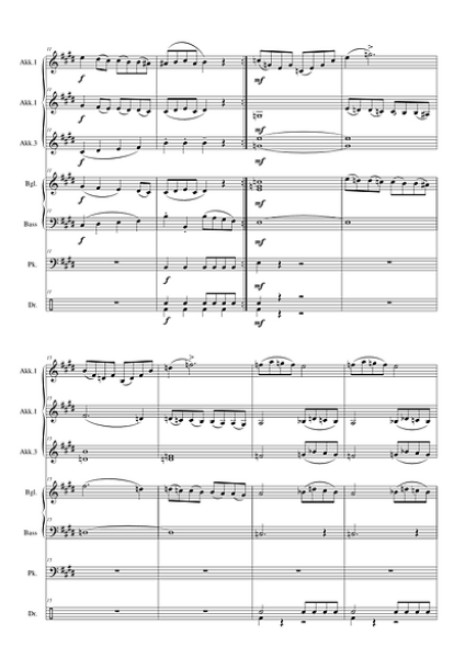 Rigaudon, ​op.93 Nr.2, Camille Saint-Saëns, Thommy Reeg, Akkordeonorchester, mittelschwer, Akkordeon Noten