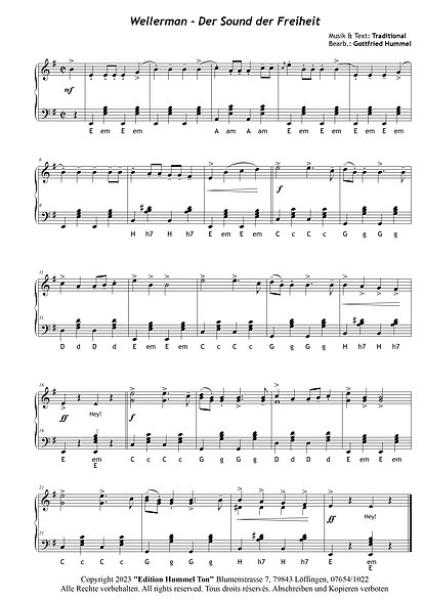 Sail Away With Mr. Wellerman & Friends, Gottfried Hummel, Akkordeon-Solo, Standardbass MII, Klavier, Keyboard, Spielheft, Soloband, Shantys, Seemannslieder, mittelschwer, Akkordeon Noten, Klavier Noten, Keyboard Noten, Notenbeispiel