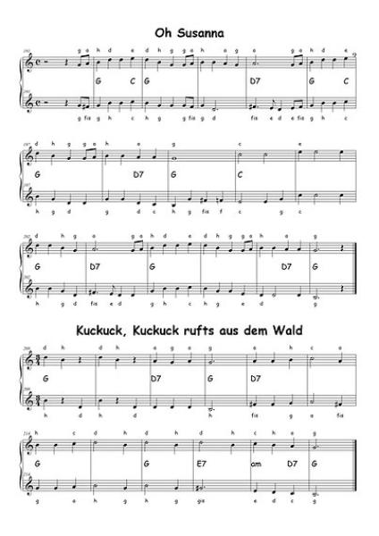 Saite an Saite - Spielzeit zu zweit, Gottfried Hummel, Gitarre, zweistimmig, Spielheft, diverse Genres, Folksongs, Volkslieder, Klassik, Traditionals, Evergreens, leicht, Gitarren Noten, Spielstücke, Gitarre spielen lernen, Probeseite