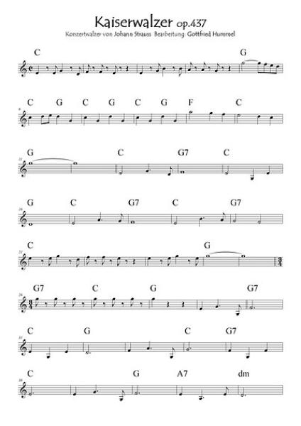Saite an Saite mit Johann Strauss, Gottfried Hummel, Gitarre, Spielheft, Soloband, Walzerkönig, leicht-mittelschwer, Gitarren Noten, Gitarre spielen lernen, Notenbeispiel