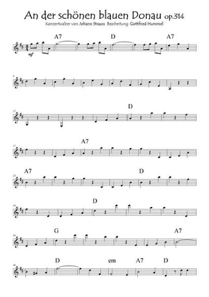 Saite an Saite mit Johann Strauss, Gottfried Hummel, Gitarre, Spielheft, Soloband, Walzerkönig, leicht-mittelschwer, Gitarren Noten, Gitarre spielen lernen, Beispielseite