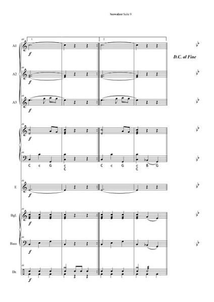 Seewalzer, Blick in die Noten, Gottfried Hummel, Akkordeonorchester, Kinderorchester, Schülerorchester, volkstümlicher Ton, Titisee, leicht, Easy-Stimme, Originalkomposition, Originalmusik, Akkordeon Noten, Anfänger, erste Orchesterstücke