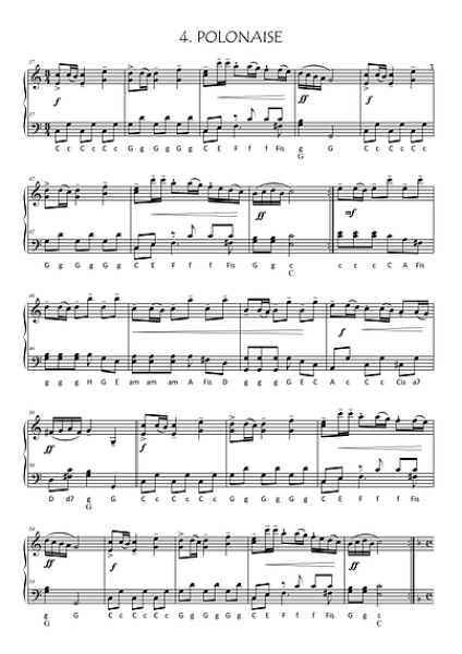 Serenade "Eine ganz kleine Nachtmusik", KV 648, Wolfgang Amadeus Mozart, Gottfried Hummel, Akkordeon-Solo, Standardbass MII, Klavier, Keyboard, Spielheft, Soloband, leicht-mittelschwer, Akkordeon Noten, Beispielseite