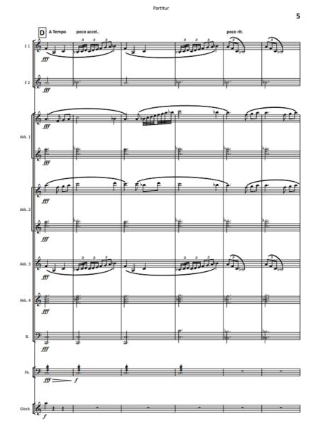 Space Rock, Ian Watson, Akkordeon-Orchester, London Accordion Orchestra, Oberstufe, schwer, Wertungsstück, Wettbewerbsliteratur, Rockmusikelemente, Originalmusik, Originalkomposition, Orchesternoten, Musiknoten, Akkordeon Noten, Notenbeispiel