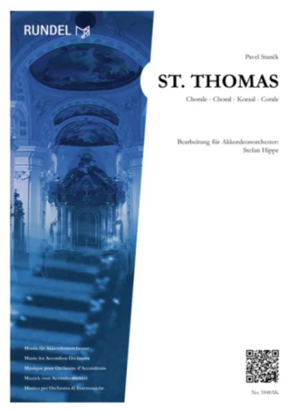 St. Thomas-Choral, Pavel Stanék, Stefan Hippe, Akkordeonorchester, festliches Konzertstück, Kirchenkonzert, mittelschwer, Akkordeon Noten, Cover
