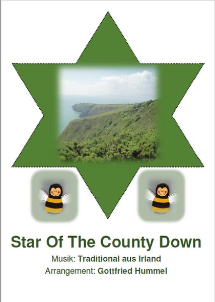Star Of The County Down, The Drunken Sailor, Gottfried Hummel, Akkordeonorchester, Folk Song aus Irland, leicht-mittelschwer, Easy-Stimme, grüne Insel, Akkordeon Noten