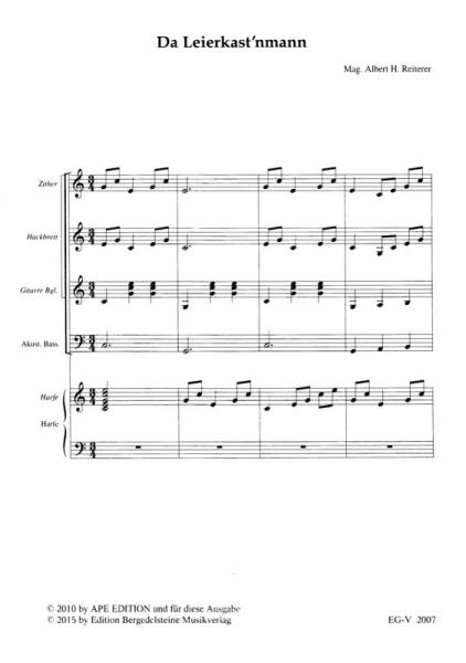 Stub'nmusik zum Advent aus dem Salzburger Land Band 2, Albert H. Reiterer, Spielheft, Volksmusikband, Volksmusiktrio, Volksmusikquintett, Hackbrett, Zither, Harfe, Gitarre, Kontrabass, Salzburger Advent, Adventssingen, Stubenmusik, Volksmusik Noten, Noten